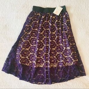 Lace Lola Swing A Line Lined Skirt